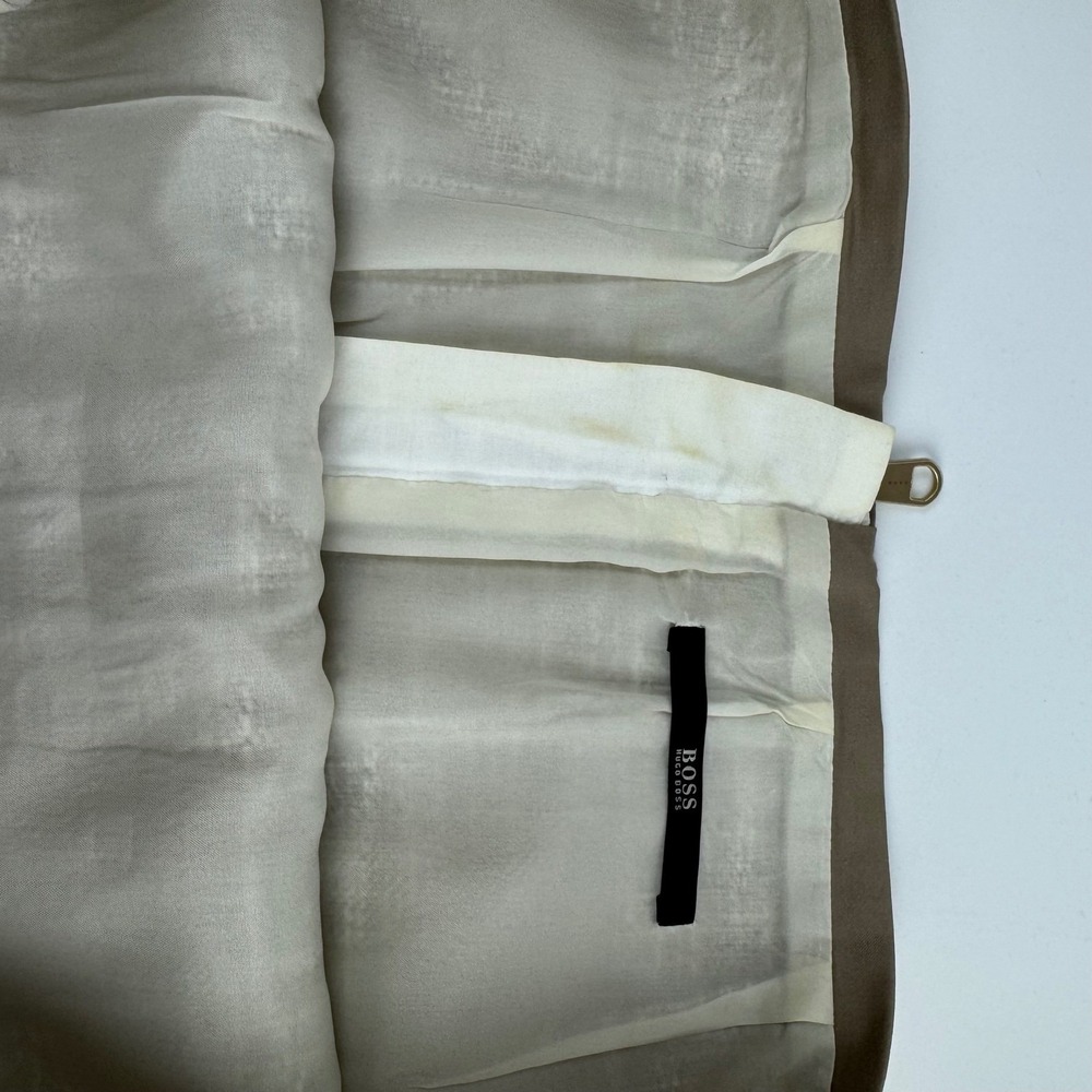 Hugo Boss Beige Textured Pencil Skirt Woven Boucle tweed style 4 - Picture 9 of 16